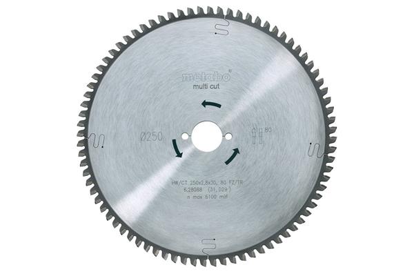 Metabo Pílový kotúč HW/CT 250x30,80FZ/TZ5°neg 628088000