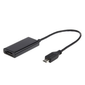 MHL kábel 5pin, HDTV adaptér z microUSB samec na HDMI samica, CABLEXPERT A-MHL-002