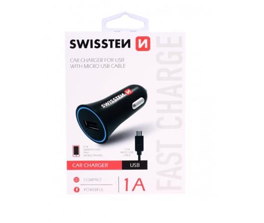 Micro USB auto nabíjačka, 12V, 5V, 1000mA, nabíjanie mobilných telefónov a GPS, čierna, odpojiteľný 20110800