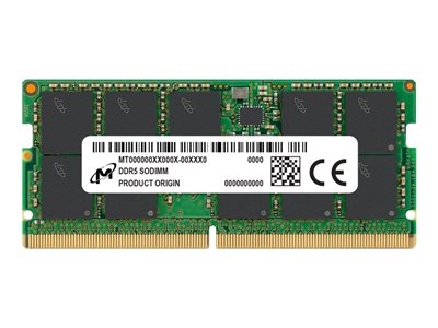 Micron - DDR5 - modul - 32 GB - SO-DIMM 262 pinů - 4800 MHz / PC5-38400 - CL40 - 1.1 V - bez vyrovn MTC20C2085S1TC48BR