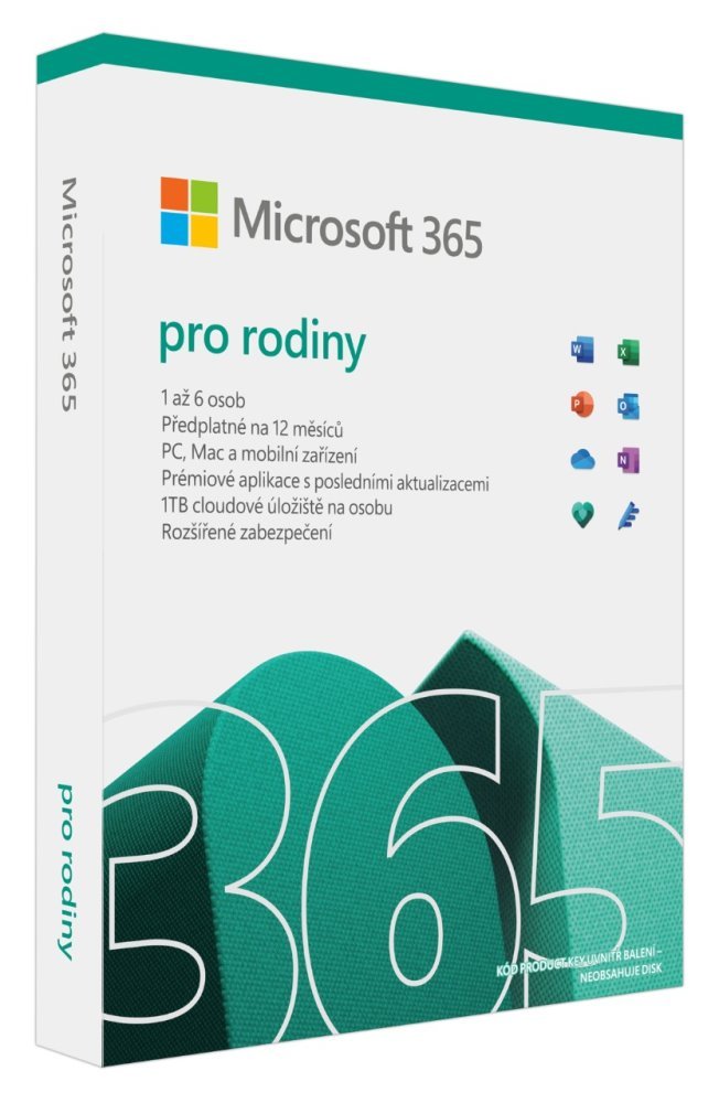 Microsoft 365 Family CZ - předplatné na 1 rok EP2-32354
