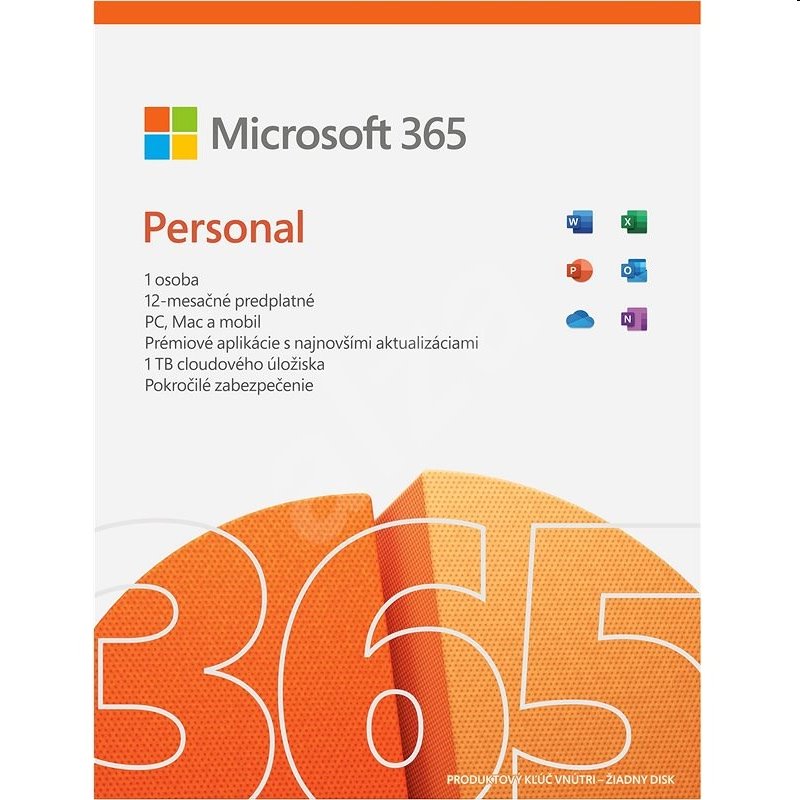 Microsoft 365 Personal P8 Mac/Win, 1rok, SK QQ2-01442