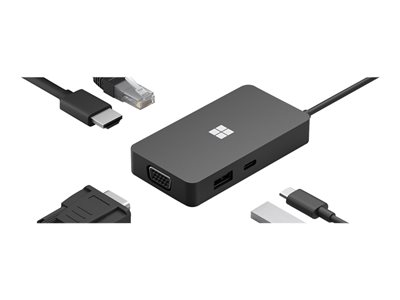 Microsoft USB-C Travel Hub - Dokovací stanice - USB-C - VGA, HDMI - GigE - komerční 1E4-00003