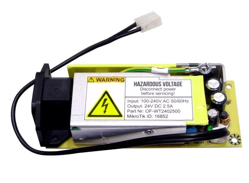 MikroTik 24V2APOW - 24V, 2.5A náhradní napájecí zdroj pro CCR1009-7G-1C-1S+ a CRS317-1G-16S+RM