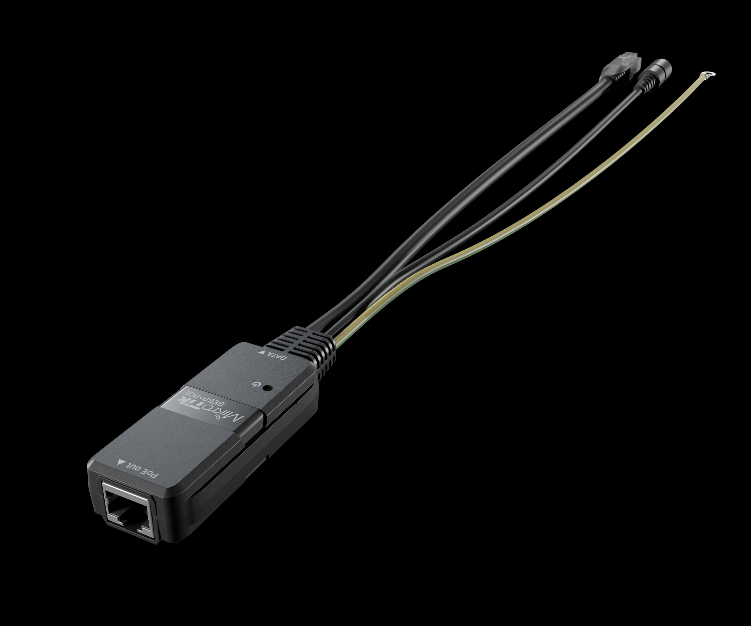 MikroTik GESP+POE-IN - pasivní gigabitový PoE injektor s přepěťovou ochranou, vnitřní