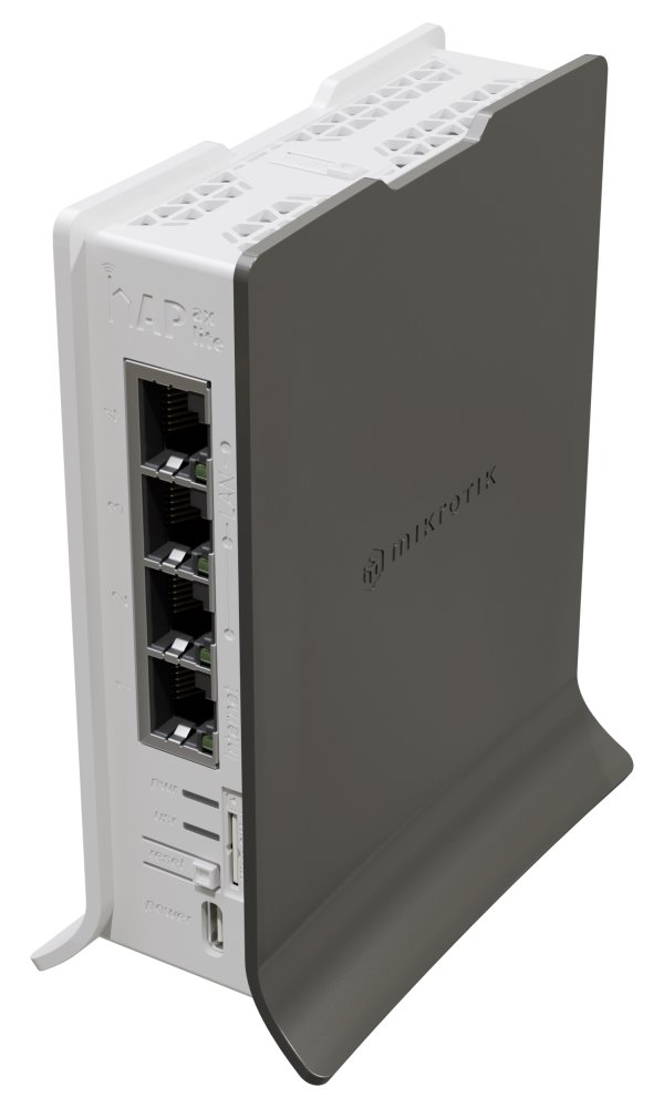 MikroTik hAP ax lite LTE6, 4x GLAN, 2.4 GHz, 802.11b/g/n/ax Wi-Fi 6, LTE, ROS 7, L4, PSU, indoor L41G-2axD&FG621-EA