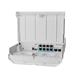 MikroTik netPower Lite 7R, 7x LAN PoE in, 1x LAN PoE out, 2x SFP+, SwOS CSS610-1Gi-7R-2S+OUT
