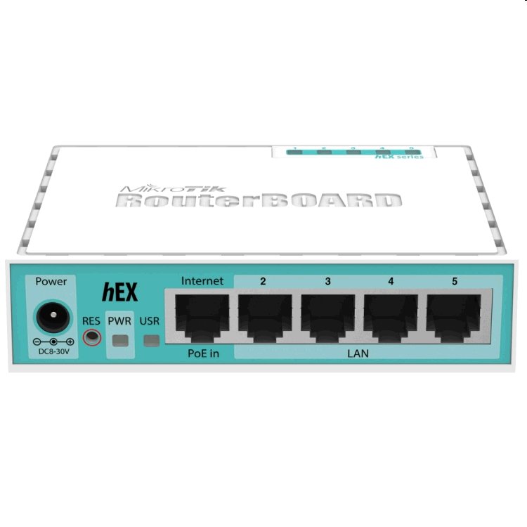MIKROTIK RouterBOARD hEX + L4 (720MHz, 64 MB RAM, 5xGLAN switch, plastic case, zdroj) RB750Gr2