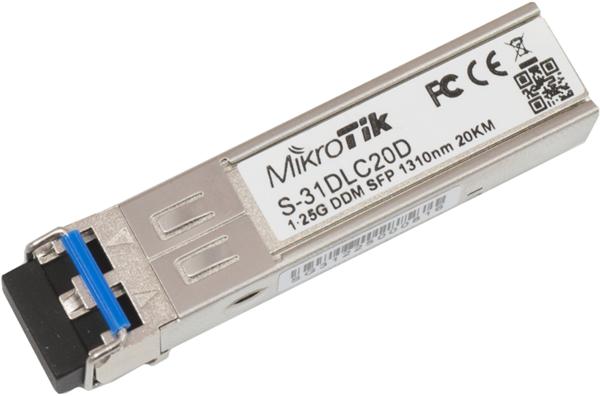MikroTik S-31DLC20D - Transceiver modul SFP (mini-GBIC) - SFP (mini-GBIC) / jednoduchý režim LC - a