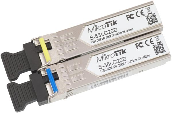 MikroTik S-3553LC20D - Kit - Transceiver modul SFP (mini-GBIC) - jednoduchý režim LC - až 20 km