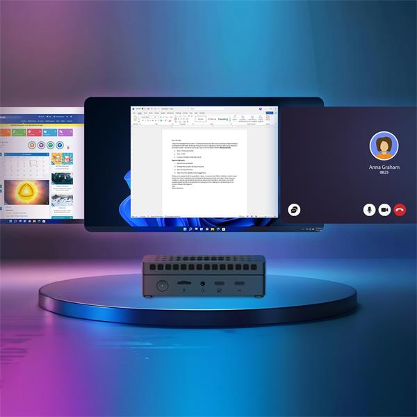 Mini PC Prestigio solutions,ALDER LAKE N100, 3,4GHz, 8GB RAM, 256GB SDD M.2,INTEL Gr,WIFI 6, BTTH 5.2, WI PSMPC100_8256W