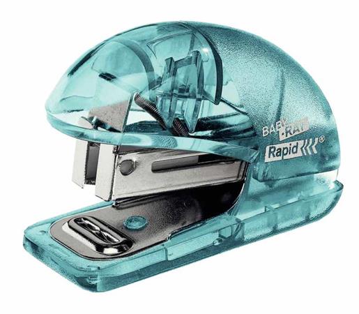 Mini sešívačka Rapid Colour´Ice F4, 10 listů, blistr, ledově modrá 5001327