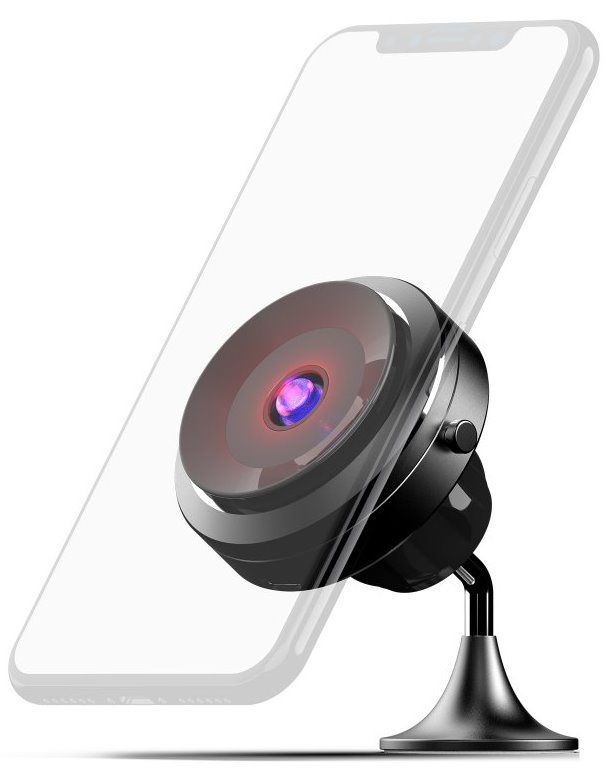 MISURA držák mobilu s el. přísavkou a bezdrátovým nabíjením MA05 - černý P22WCH101B01