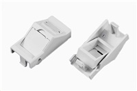 Modul neosazený 1x RJ45, 22,5x45 mm s prachovkou úhlový
