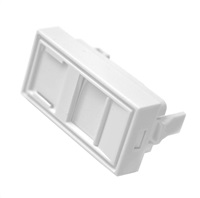 Modul neosazený 1x RJ45, 22,5x45 mm s prachovkou