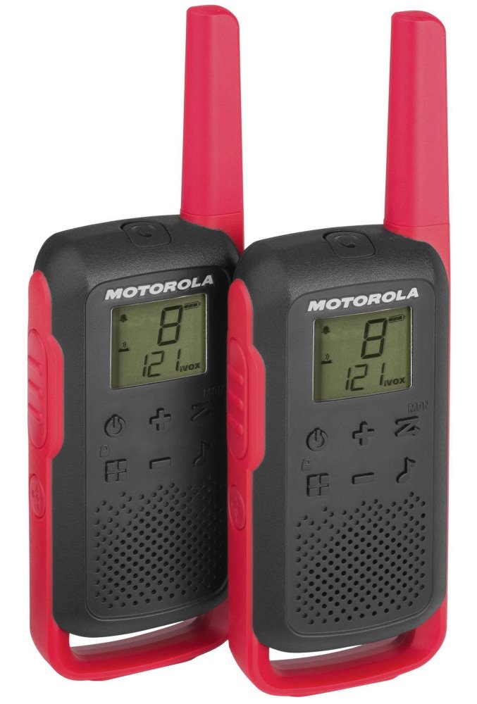 Motorola vysílačka TLKR T62 (2 ks, dosah až 8 km), červená B6P00811RDRMAW