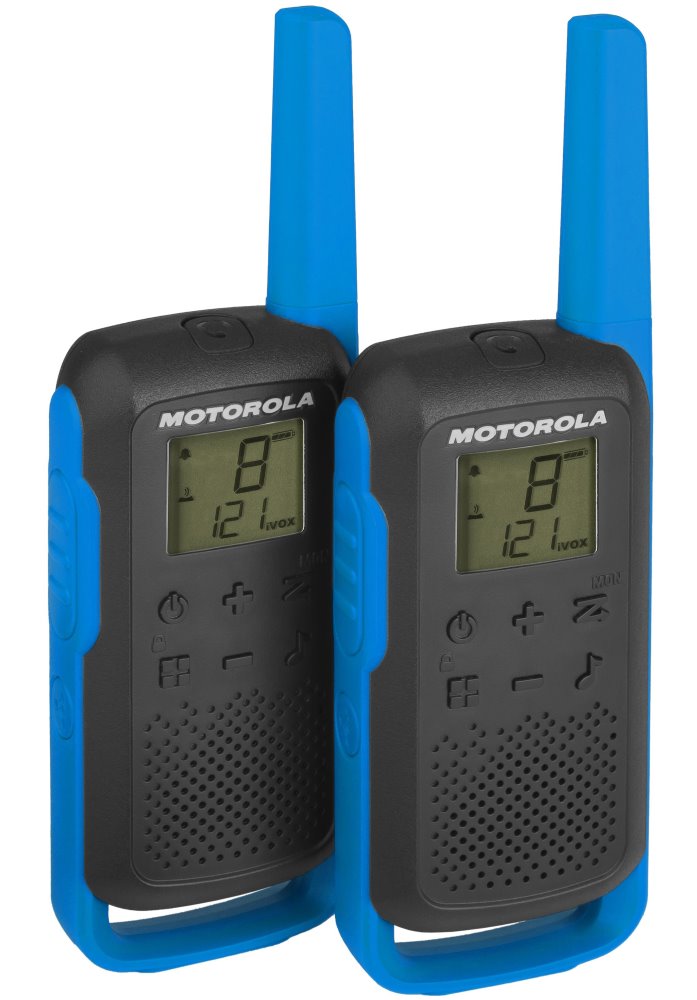 Motorola vysílačka TLKR T62 (2 ks, dosah až 8 km), modrá B6P00811LDRMAW