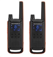 Motorola vysílačka TLKR T82 (2 ks, dosah až 10 km), IPx2, černo/oranžová B8P00811EDRMAW