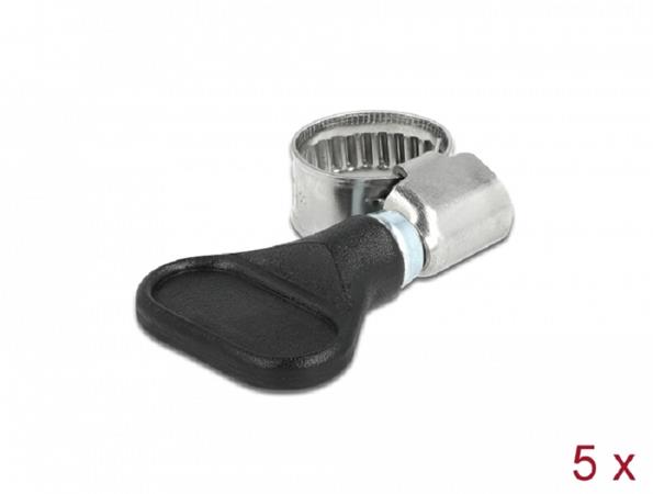 Motýlková hadicová svěrka z nerez oceli 400 SS, 8 - 12 mm, 5 ks černý 19510