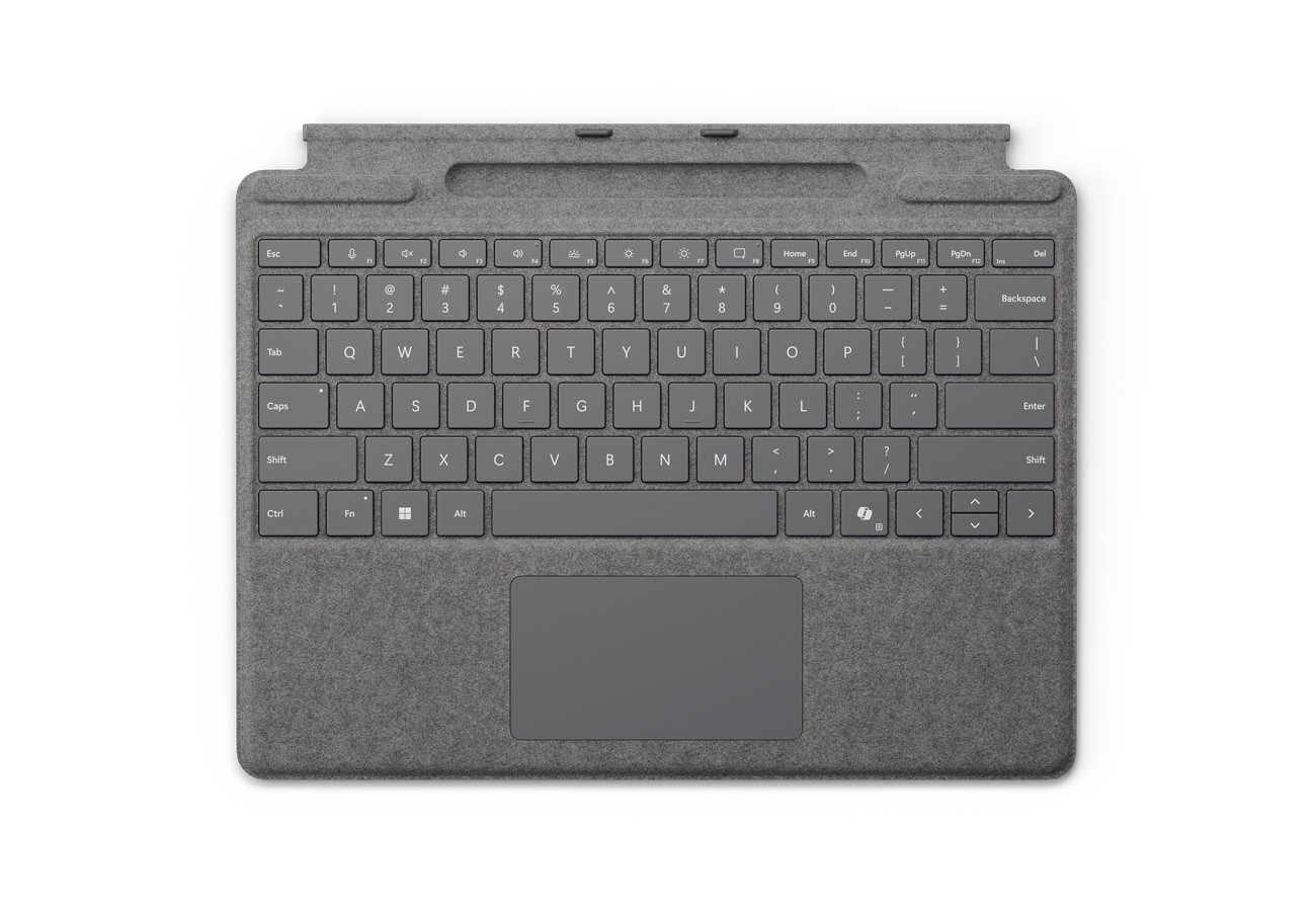 MS Surface Pro Keyboard + Pen Storage CM, Pen Storage, CoPilot Button, EN Int, Platinum - Slim Pen 8XB-00207