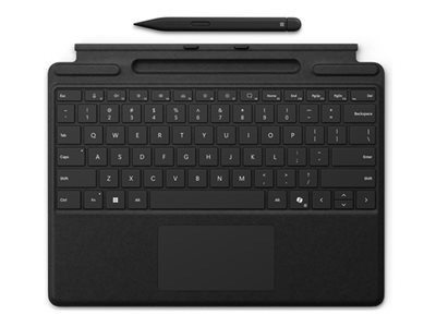 MS Surface Pro Keyboard + Slim Pen CM, Slim Pen, Pen Storage, Copilot Button, EN Int, Black 8X8-00147