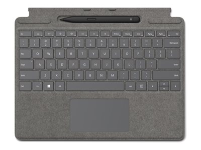 MS Surface Pro Keyboard + Slim Pen Con, Slim Pen, Pen Storage, Copilot Button, CZ, Platinum 8X6-00235?CZ