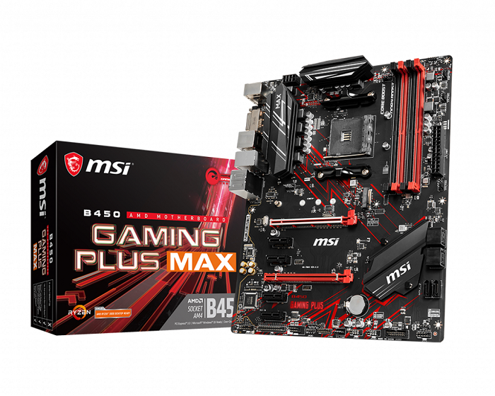 MSI B450 GAMING PLUS MAX, AM4,4DDR4, 2PCI-Ex16, 4PCI-Ex1, 1M.2, 6SATA3