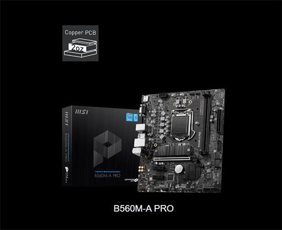 MSI B560M-A PRO / LGA 1200 / Intel B560 / 2x DDR4 DIMM / M.2 / VGA / HDMI / mATX 7D20-002R