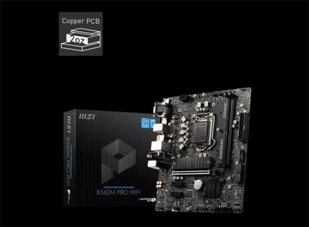 MSI B560M PRO WIFI / LGA 1200 / Intel B560 / 2x DDR4 DIMM / M.2 / HDMI / DP / Wi-Fi 6 / mATX 7D21-001R