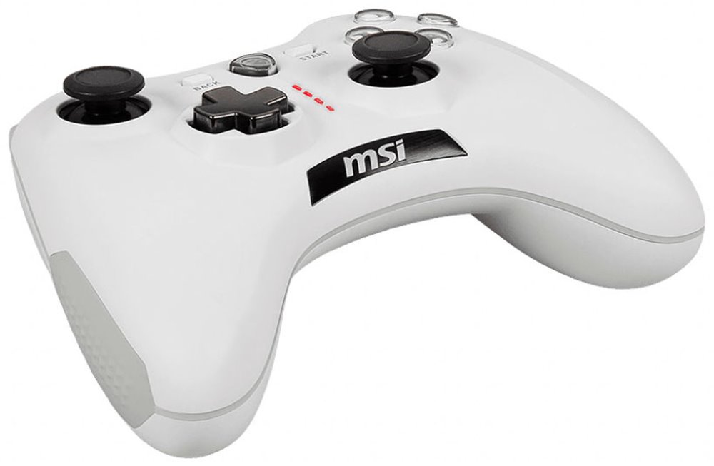 MSI gamepad FORCE GC20 V2 WHITE/ drátový/ OTG/ USB/ pro PC, PS3, Android S10-04G0020-EC4