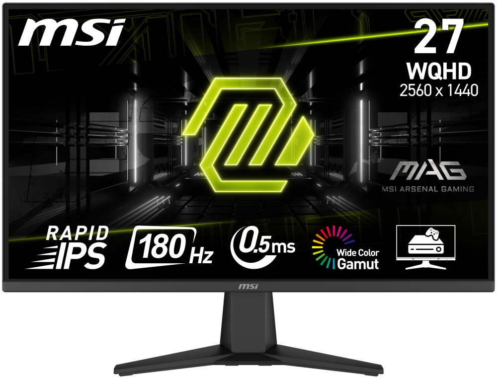 MSI Gaming MAG 275QF/ 27"/ 2560 x 1440/ IPS/ 0,5ms/ 180Hz/ 300cd/m2/ 1000:1/ HDMI/ DP/ černý
