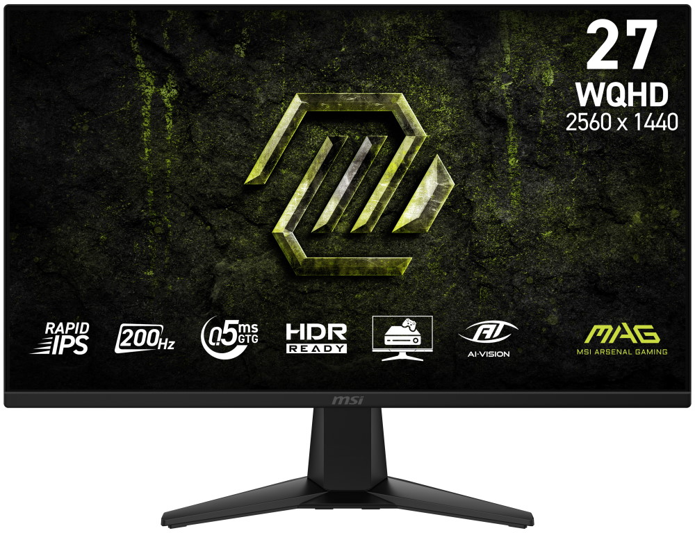 MSI Gaming MAG 275QF E20/ 27"/ 2560x1440/ IPS/ 0,5ms/ 200Hz/ 300cd/m2/ 1100:1/ HDMI/ DP/ VESA/ černý