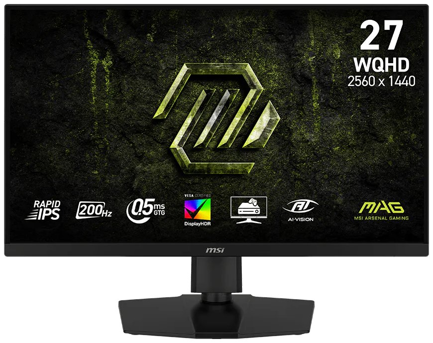 MSI Gaming monitor MAG 274QPF E20,27" Rapid IPS/2560x1440(WQHD)/200Hz/0,5ms/2xHDMI/DP/USB-C/Výšk. nastavitelný/Pivot