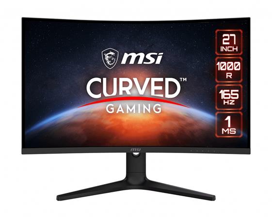 MSI Gaming monitor Optix G271C, 27" zakřivený/1920 x 1080 (FHD)/VA, 165Hz/1ms/3000:1/300cd / m2/2x HDMI/DP