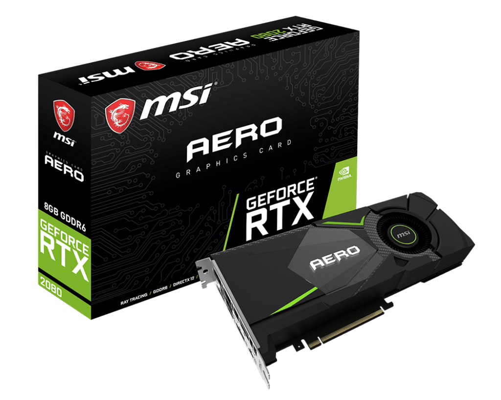MSI GeForce RTX 2080 AERO 8G, 8GB GDDR6, 3xDP+HDMI+USB-C