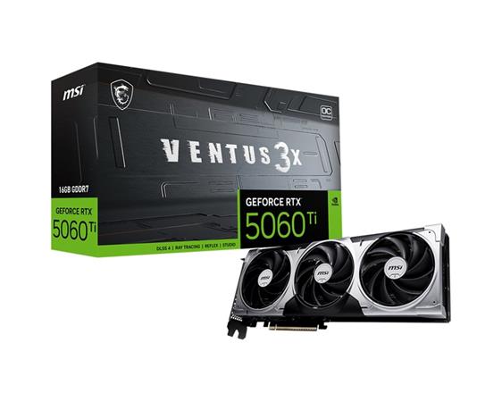 MSI GeForce RTX 5060 Ti VENTUS 3X/OC/16GB/GDDR7 RTX 5060 Ti 16G VENTUS 3X OC