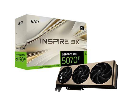 MSI GeForce RTX 5070 Ti INSPIRE 3X PLUS/16GB/GDDR7 RTX 5070 TI 16G INSPIRE 3X PL