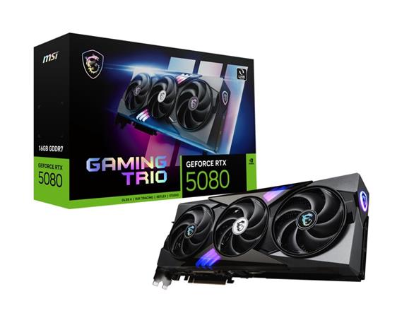 MSI GeForce RTX 5080 TRIO/Gaming/16GB/GDDR7 RTX 5080 16G GAMING TRIO