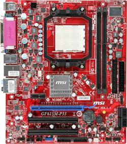 MSI GF615M-P33, AM3, GF615OSE, D3, VGA, LAN, RAID, mATX