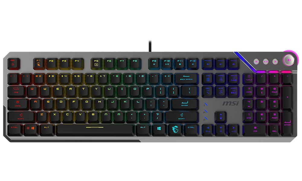 MSI herní klávesnice STRIKE 600 V2 Silent/ drátová/ mechanická/ RGB podsvícení/ USB/ CZ+SK layout S11-04CS232-CLA