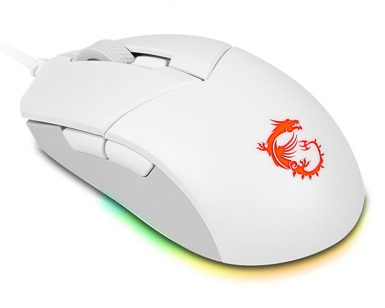 MSI herní myš CLUTCH GM11 WHITE Gaming/ 5.000 dpi/ RGB Lighting/ 6 tlačítek/ USB S12-0401950-CLA