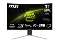 MSI LCD MAG 325CQRXF E2, 31.5", 2560x1440, Rapid VA, 240Hz, 0,5ms, VESA 100x100, Black