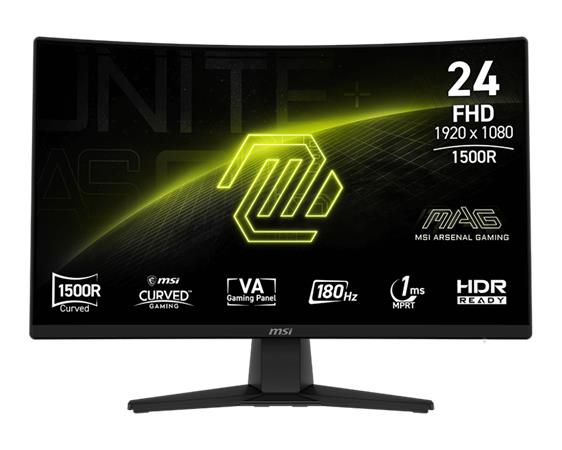 MSI MAG 242C Gaming monitor 23,6" VA zakřivený/FHD/180Hz/1ms/DP/HDMI/černá