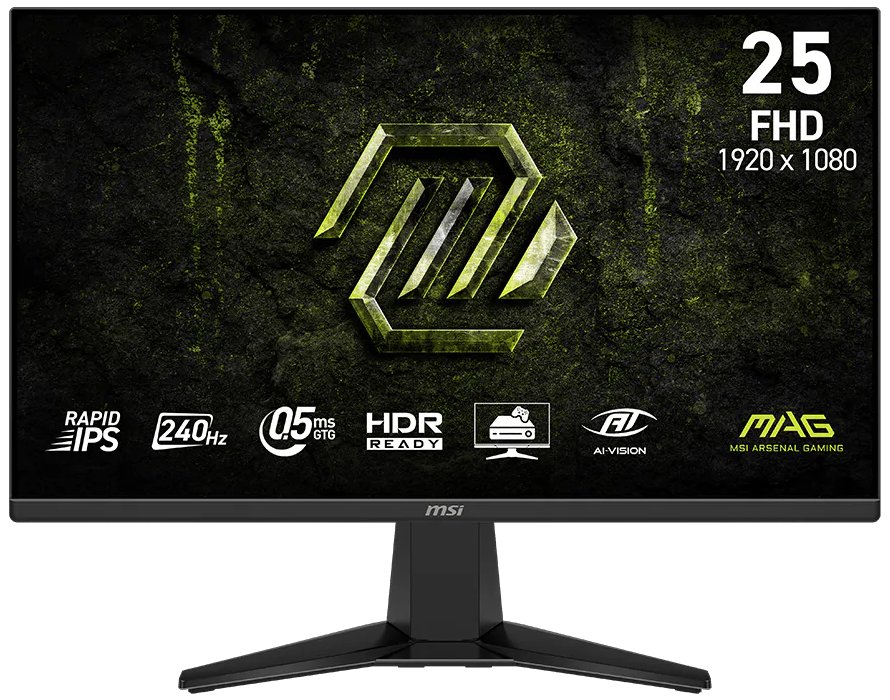 MSI MAG 255F X24 24,5" Rapid IPS/FHD/240Hz/0,5ms/2xHDMI/DP/černá