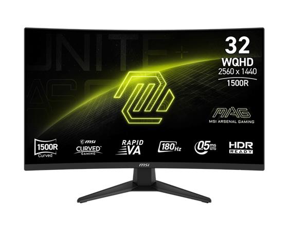MSI MAG 321CQF E18 Gaming monitor 31,5" Rapid VA zakřivený /2560 x 1440/180Hz/0,5ms/2xHDMI/DP/černá