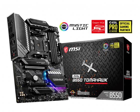 MSI MAG B550 TOMAHAWK / B550 / AM4 / 4x DDR4 DIMM / 2x M.2 / HDMI / DP / USB Type-C / ATX 7C91-001R