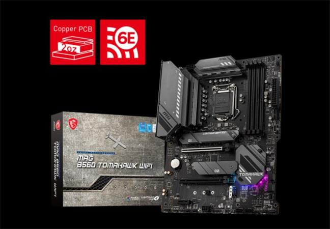 MSI MAG B560 TOMAHAWK WIFI / LGA 1200 / Intel B560 / 4x DDR4 DIMM / 3x M.2 / HDMI / DP / USB-C / Wi-Fi 6 / AT 7D15-005R