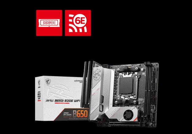 MSI MB Sc AM5 MPG B650I EDGE WIFI, AMD B650, 2xDDR5, 1xHDMI, WI-FI, mini-ITX
