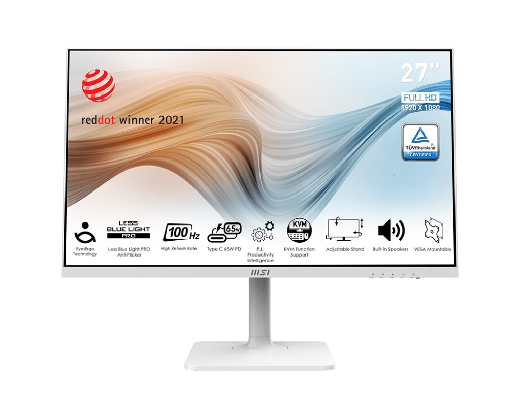 MSI Modern/MD272XPW/27"/IPS/FHD/100Hz/1ms/White/3R Modern MD272XPW