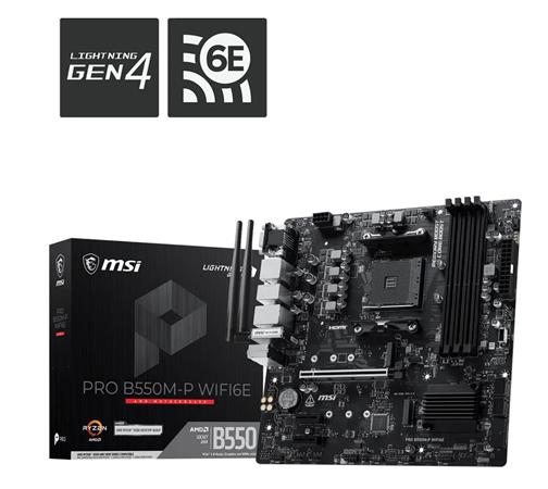 MSI PRO B550M-P WIFI6E/AM4/mATX